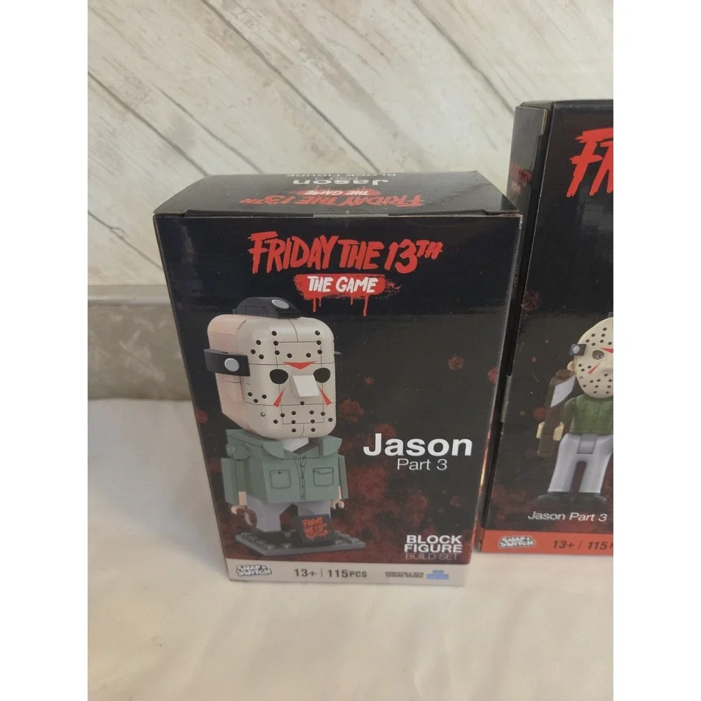 NEW Friday the 13th The Game Snap & Switch Jason's Shack Part 3 Block Figure Lot